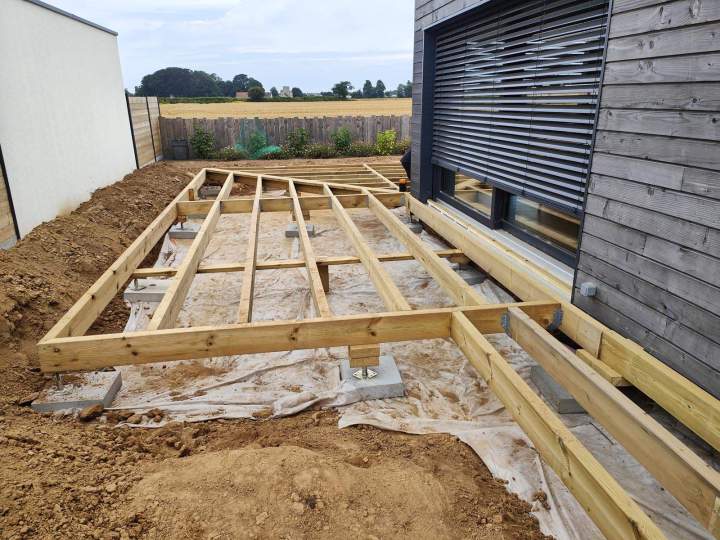 Pose de terrasse en bois Ploudaniel