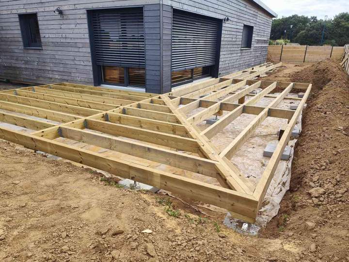 Pose terrasse en bois Ploudaniel